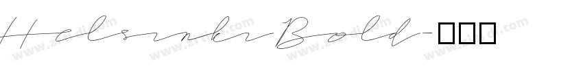 Helsinki Bold字体转换